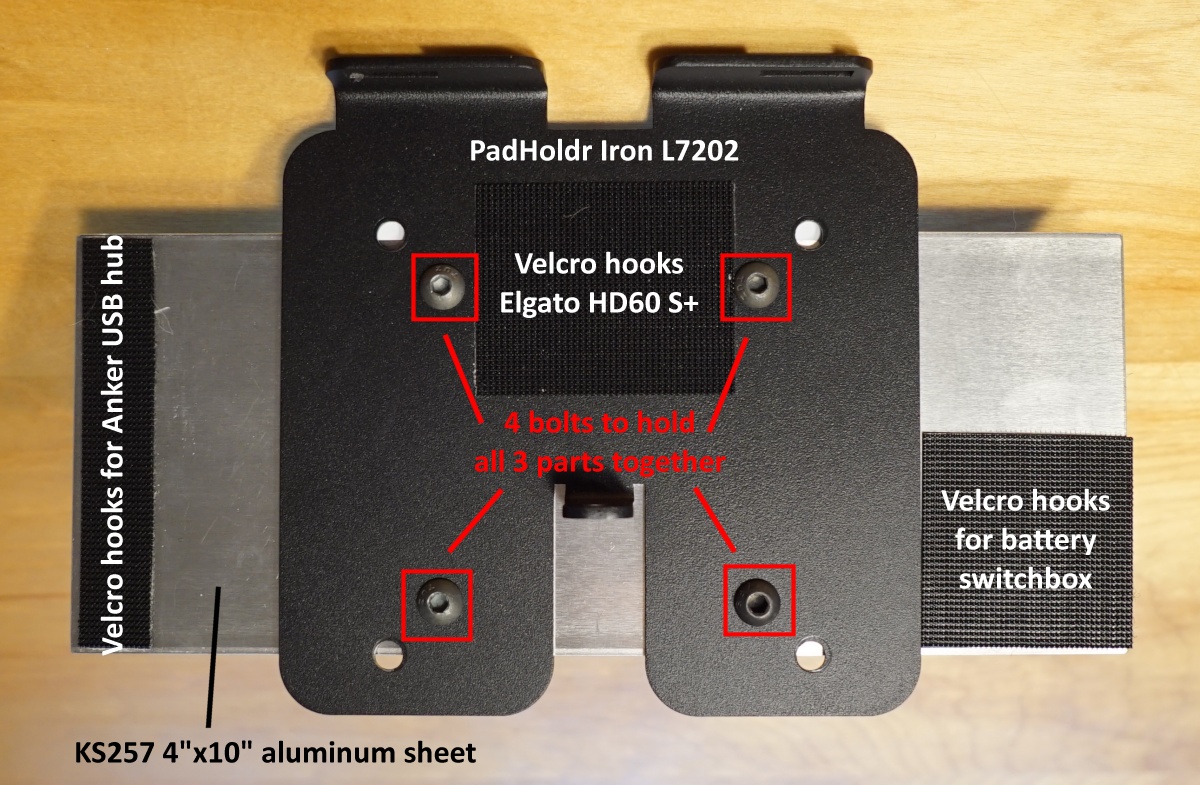 Battery mounting plate (tablet side)