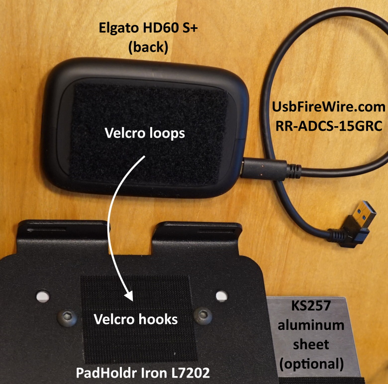 Velcro loops for Elgato HD60 S+